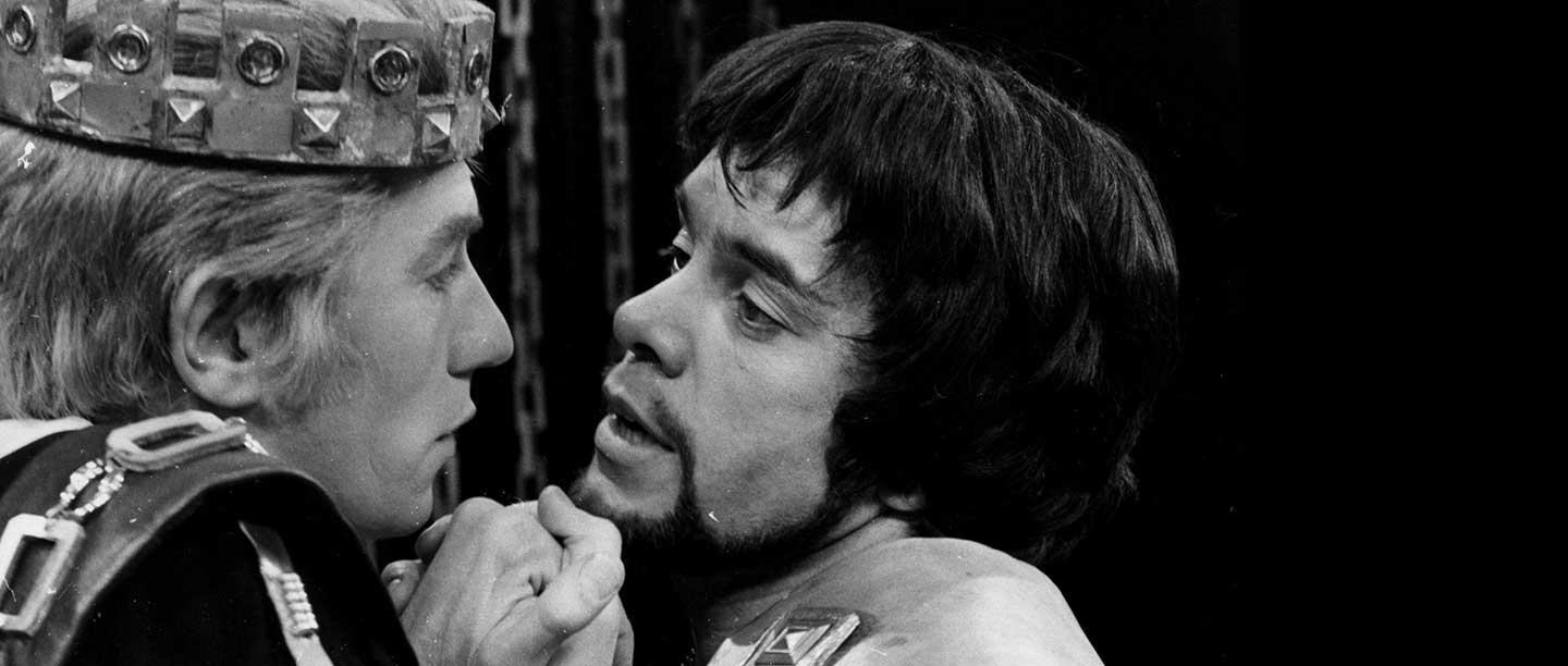 Ian McKellen and James Laurenson perform a scene between Edward II and Piers Gaveston